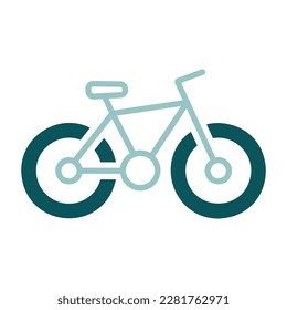 Bicycle vector isolated icon. Camping sign. Graph symbol for travel and tourism web site and apps design, logo, app, UI