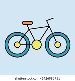 Bicycle vector isolated icon. Camping sign. Graph symbol for travel and tourism web site and apps design, logo, app, UI
