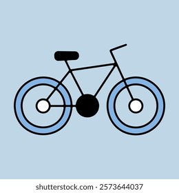 Bicycle vector isolated icon. Camping sign. Graph symbol for travel and tourism web site and apps design, logo, app, UI