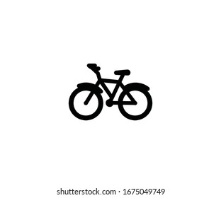 Vektorillustration mit dem Fahrrad, einzelne Ikone. Fahrradsymbol