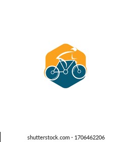 Bicycle vector logo design. Bike Shop Corporate branding identity . Bicycle logo.	
