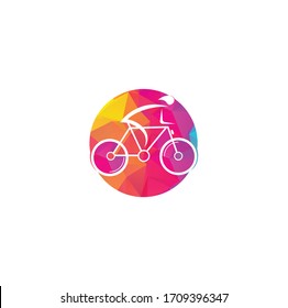 Bicycle vector logo design. Bike Shop Corporate branding identity . Bicycle logo.