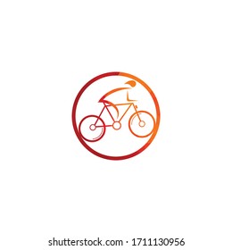 Bicycle vector logo design. Bike Shop Corporate branding identity . Bicycle logo.
