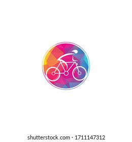 Diseño del logotipo vectorial de bicicleta. Identidad de marca corporativa en la tienda de bicicletas . Logo de la bicicleta.
