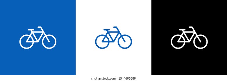 bicycle vector logo design template line flat  element walk eco transport.