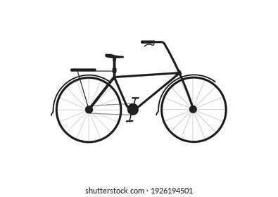 Bicycle vector on white background.