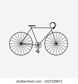 Bicycle vector. Outline