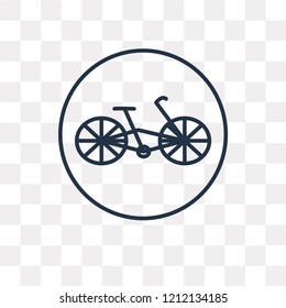 Bicycle vector outline icon isolated on transparent background, high quality linear Bicycle transparency concept can be used web and mobile