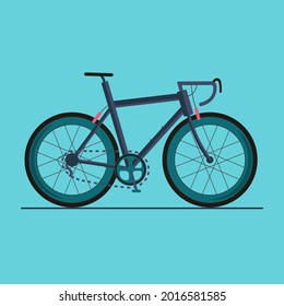 Bicycle vector plat illustration for best visual design