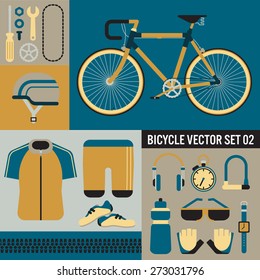 BICYCLE VECTOR SET 02 : VINTAGE COLOR