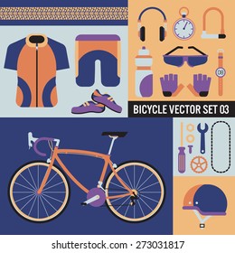 BICYCLE VECTOR SET 03 : VINTAGE COLOR