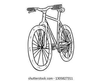 bicycle vector sketch illustration