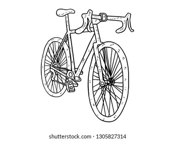 bicycle vector sketch illustration