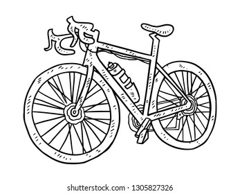 bicycle vector sketch illustration
