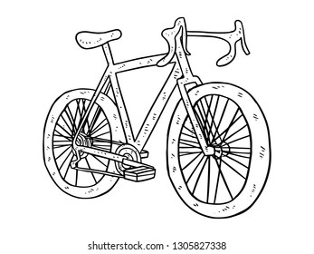 bicycle vector sketch illustration