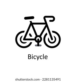 Bicycle Vector   Solid  Icons. Simple stock illustration stock 