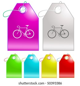 Bicycle. Vector tags.