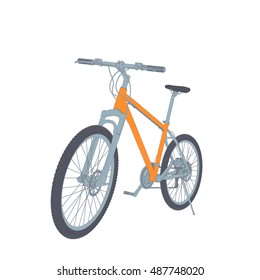 Bicycle Vector Technical Illustration Isolated On White