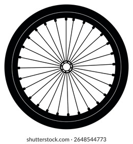 Bicycle vector wheel simple silhouette