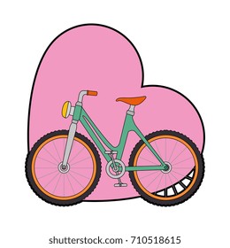 bicycle vehicle with heart