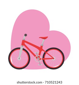 bicycle vehicle with heart