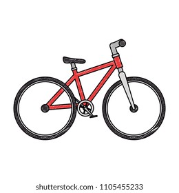 bicycle vehicle isolated icon