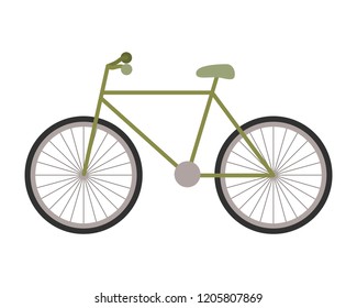 bicycle vehicle isolated icon