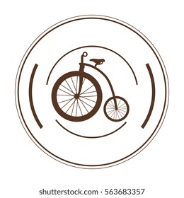 bicycle vehicle isolated icon