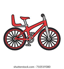 bicycle vehicle isolated icon