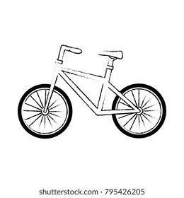 bicycle vehicle isolated icon