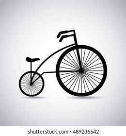bicycle vehicle retro icon vector illustration design