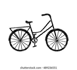 bicycle vehicle retro icon vector illustration design