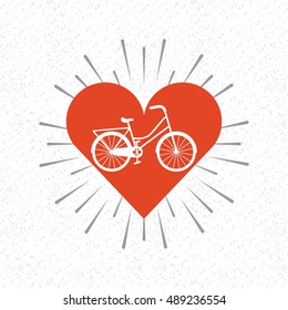 bicycle vehicle retro icon vector illustration design