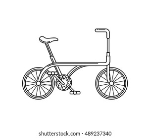 bicycle vehicle retro icon vector illustration design