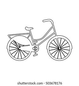 bicycle vehicle style isolated icon vector illustration design