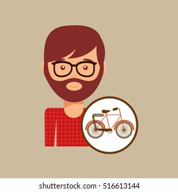 bicycle vintage icon retro background design vector illustration eps 10