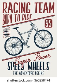 Bicycle vintage lettering. vectors 