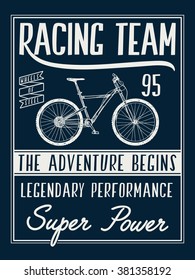 Bicycle vintage lettering. vectors