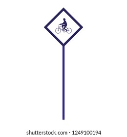 bicycle warning sign 