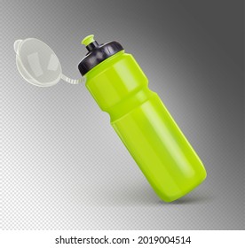 Bicycle water bottle. Vector illustration on a transparent background.
