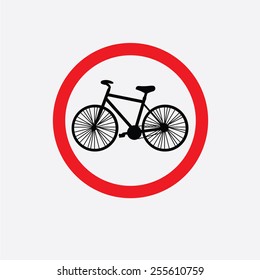 bicycle way sign. Bicycle route sign   