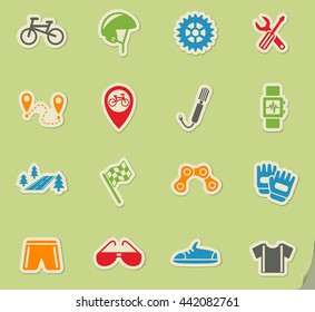 bicycle web icons for user interface design