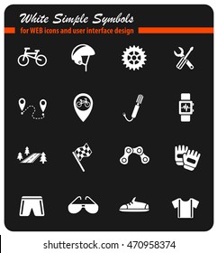 bicycle web icons for user interface design