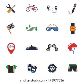 bicycle web icons for user interface design