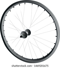 bicycle wheel disc realistic vector illustration