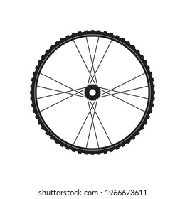 Bicycle wheel icon design. isolated on white background