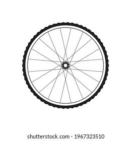 Bicycle wheel icon design. isolated on white background