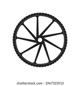 Bicycle wheel icon design. isolated on white background