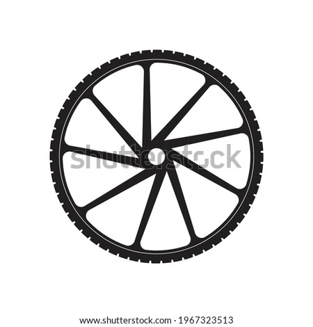 Bicycle wheel icon design. isolated on white background