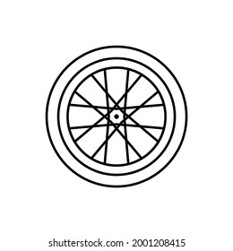 ilustración vectorial de icono de rueda de bicicleta